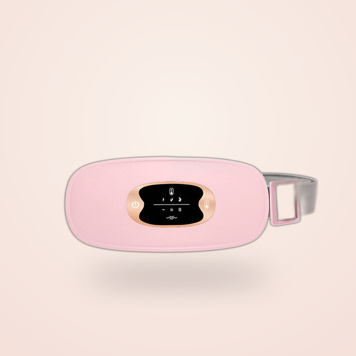 Lulla Relief Belt — flat lay on blush